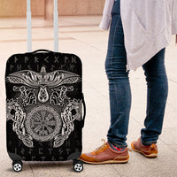 Viking Vegvisir Serpent Rune Cross Luggage Cover Nordic Knotwork Runic Engraving Style