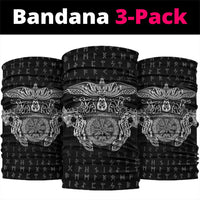 Viking Vegvisir Serpent Rune Cross Neck Gaiter Nordic Knotwork Runic Engraving Style