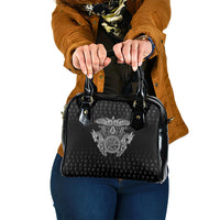 Viking Vegvisir Serpent Rune Cross Shoulder Handbag Nordic Knotwork Runic Engraving Style