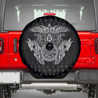 Viking Vegvisir Serpent Rune Cross Spare Tire Cover Nordic Knotwork Runic Engraving Style