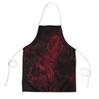 Viking Dragon Longship Helm of Awe Apron Nordic Mythology Tribal Engraving Style
