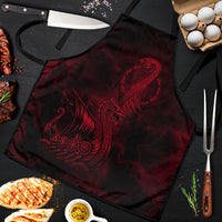 Viking Dragon Longship Helm of Awe Apron Nordic Mythology Tribal Engraving Style