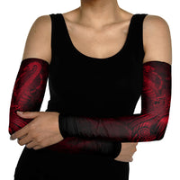 Viking Dragon Longship Helm of Awe Arm Sleeves Nordic Mythology Tribal Engraving Style