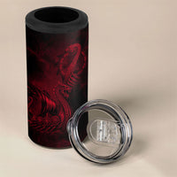 Viking Dragon Longship Helm of Awe 4 in 1 Can Cooler Tumbler Nordic Mythology Tribal Engraving Style