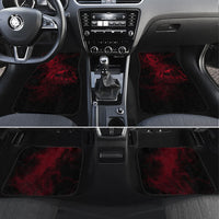 Viking Dragon Longship Helm of Awe Car Mats Nordic Mythology Tribal Engraving Style