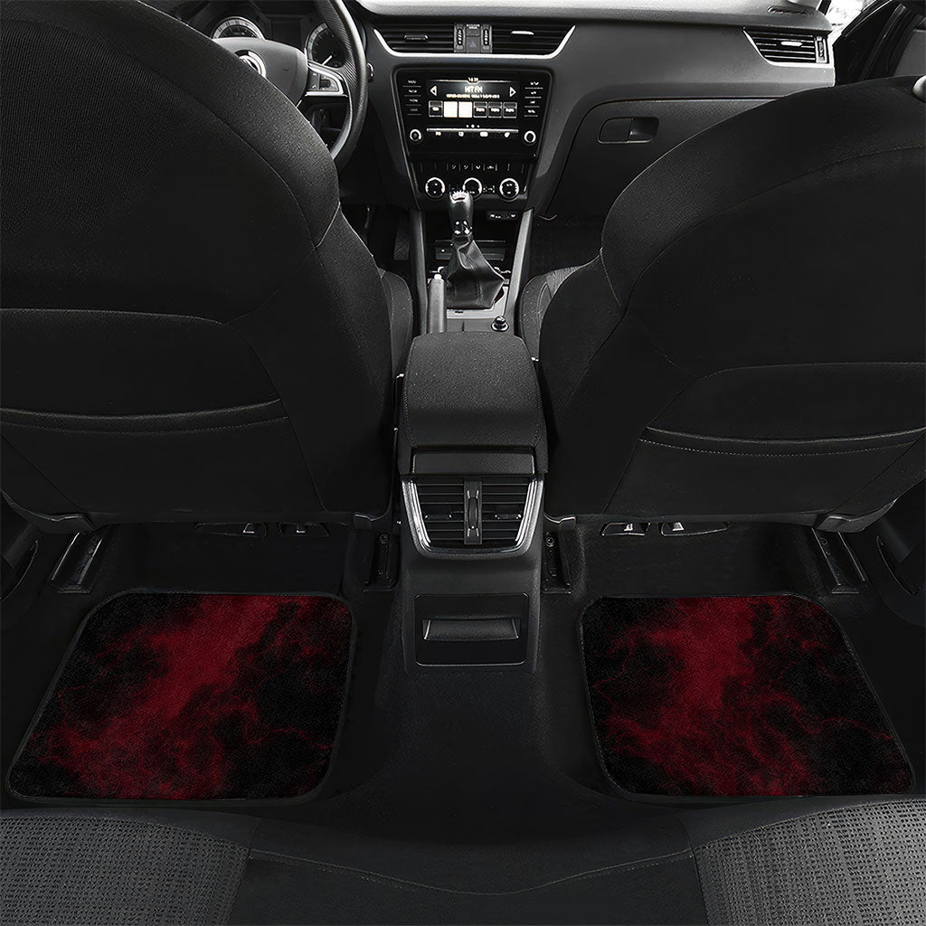 Viking Dragon Longship Helm of Awe Car Mats Nordic Mythology Tribal Engraving Style