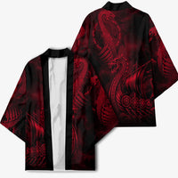 Viking Dragon Longship Helm of Awe Kimono Nordic Mythology Tribal Engraving Style