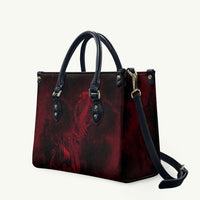 Viking Dragon Longship Helm of Awe Leather Bag Nordic Mythology Tribal Engraving Style