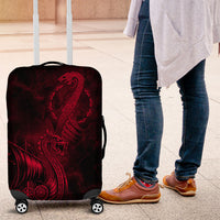 Viking Dragon Longship Helm of Awe Luggage Cover Nordic Mythology Tribal Engraving Style