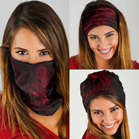 Viking Dragon Longship Helm of Awe Neck Gaiter Nordic Mythology Tribal Engraving Style