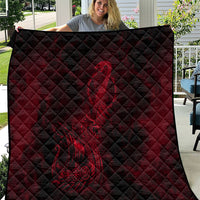 Viking Dragon Longship Helm of Awe Quilt Nordic Mythology Tribal Engraving Style