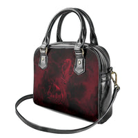 Viking Dragon Longship Helm of Awe Shoulder Handbag Nordic Mythology Tribal Engraving Style