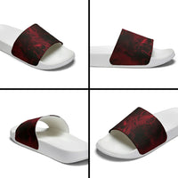 Viking Dragon Longship Helm of Awe Slide Sandals Nordic Mythology Tribal Engraving Style