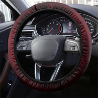 Viking Dragon Longship Helm of Awe Steering Wheel Cover Nordic Mythology Tribal Engraving Style