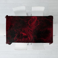 Viking Dragon Longship Helm of Awe Tablecloth Nordic Mythology Tribal Engraving Style