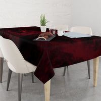 Viking Dragon Longship Helm of Awe Tablecloth Nordic Mythology Tribal Engraving Style