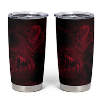 Viking Dragon Longship Helm of Awe Tumbler Cup Nordic Mythology Tribal Engraving Style