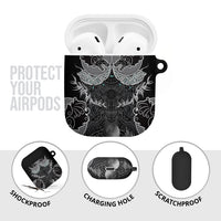 Viking Odin Ravens Wolves Vegvisir AirPods Case Nordic Knotwork Mythology Engraving Style