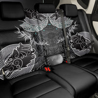 Viking Odin Ravens Wolves Vegvisir Back Car Seat Cover Nordic Knotwork Mythology Engraving Style