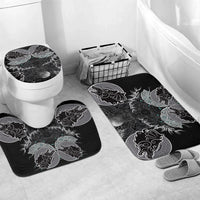 Viking Odin Ravens Wolves Vegvisir Bathroom Set Nordic Knotwork Mythology Engraving Style