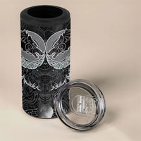 Viking Odin Ravens Wolves Vegvisir 4 in 1 Can Cooler Tumbler Nordic Knotwork Mythology Engraving Style