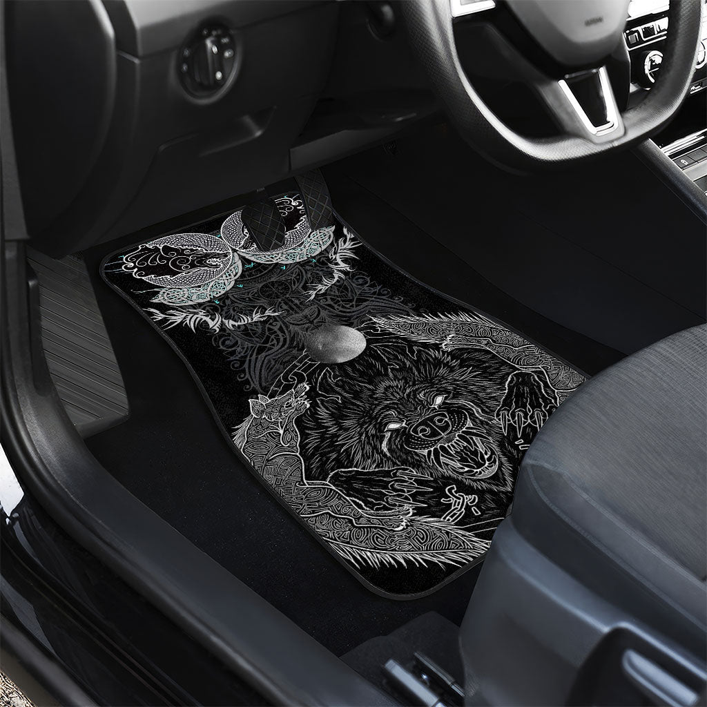 Viking Odin Ravens Wolves Vegvisir Car Mats Nordic Knotwork Mythology Engraving Style