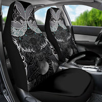 Viking Odin Ravens Wolves Vegvisir Car Seat Cover Nordic Knotwork Mythology Engraving Style