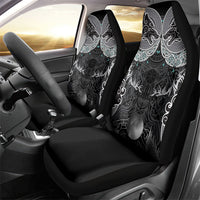 Viking Odin Ravens Wolves Vegvisir Car Seat Cover Nordic Knotwork Mythology Engraving Style
