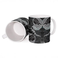 Viking Odin Ravens Wolves Vegvisir Ceramic Mug Nordic Knotwork Mythology Engraving Style