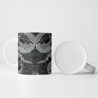 Viking Odin Ravens Wolves Vegvisir Ceramic Mug Nordic Knotwork Mythology Engraving Style
