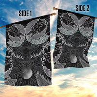 Viking Odin Ravens Wolves Vegvisir Garden Flag Nordic Knotwork Mythology Engraving Style
