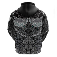 Viking Odin Ravens Wolves Vegvisir Hoodie Nordic Knotwork Mythology Engraving Style