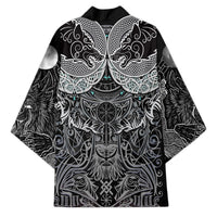 Viking Odin Ravens Wolves Vegvisir Kimono Nordic Knotwork Mythology Engraving Style