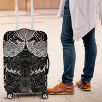 Viking Odin Ravens Wolves Vegvisir Luggage Cover Nordic Knotwork Mythology Engraving Style