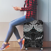 Viking Odin Ravens Wolves Vegvisir Luggage Cover Nordic Knotwork Mythology Engraving Style