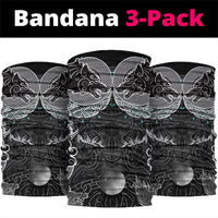 Viking Odin Ravens Wolves Vegvisir Neck Gaiter Nordic Knotwork Mythology Engraving Style
