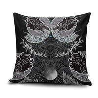 Viking Odin Ravens Wolves Vegvisir Pillow Cover Nordic Knotwork Mythology Engraving Style