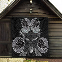 Viking Odin Ravens Wolves Vegvisir Quilt Nordic Knotwork Mythology Engraving Style