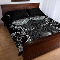 Viking Odin Ravens Wolves Vegvisir Quilt Bed Set Nordic Knotwork Mythology Engraving Style