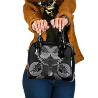 Viking Odin Ravens Wolves Vegvisir Shoulder Handbag Nordic Knotwork Mythology Engraving Style