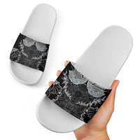 Viking Odin Ravens Wolves Vegvisir Slide Sandals Nordic Knotwork Mythology Engraving Style