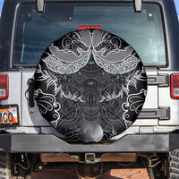 Viking Odin Ravens Wolves Vegvisir Spare Tire Cover Nordic Knotwork Mythology Engraving Style