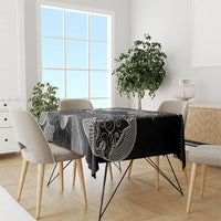 Viking Odin Ravens Wolves Vegvisir Tablecloth Nordic Knotwork Mythology Engraving Style