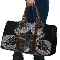 Viking Odin Ravens Wolves Vegvisir Travel Bag Nordic Knotwork Mythology Engraving Style