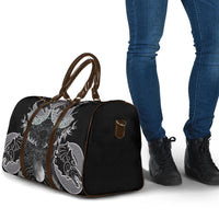 Viking Odin Ravens Wolves Vegvisir Travel Bag Nordic Knotwork Mythology Engraving Style
