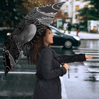 Viking Odin Ravens Wolves Vegvisir Umbrella Nordic Knotwork Mythology Engraving Style