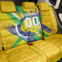 Personalized Brazil Soccer Football Jaguar Back Car Seat Cover Christ The Redeeme - Soccer Mascot With Carnival Vibes