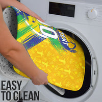 Personalized Brazil Soccer Football Jaguar Bathroom Set Christ The Redeeme - Soccer Mascot With Carnival Vibes