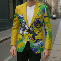 Personalized Brazil Soccer Football Jaguar Blazer Christ The Redeeme - Soccer Mascot With Carnival Vibes