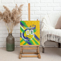 Personalized Brazil Soccer Football Jaguar Canvas Wall Art Christ The Redeeme - Soccer Mascot With Carnival Vibes